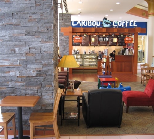 Caribou Coffee Shop Gulf Countries with Sierra Gray by Mathios Stone