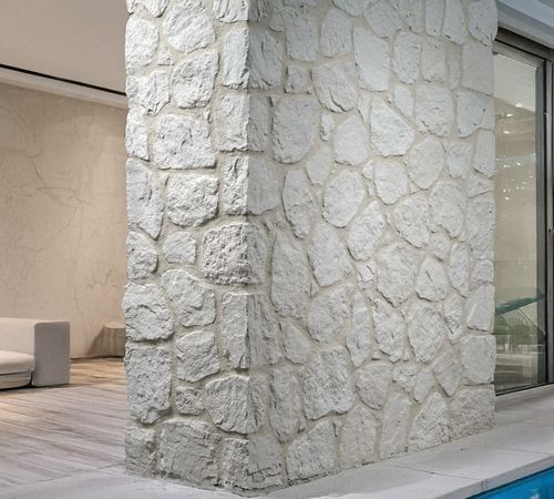 Mathios Stone Fieldstone Slim White