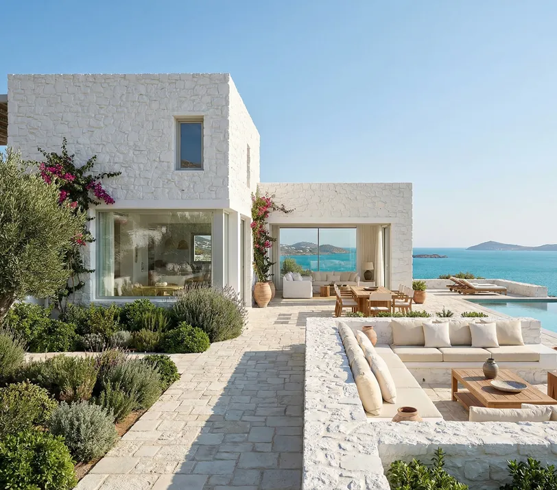 Arcadian White Arcadian White“ Seaside villa on a Greek island