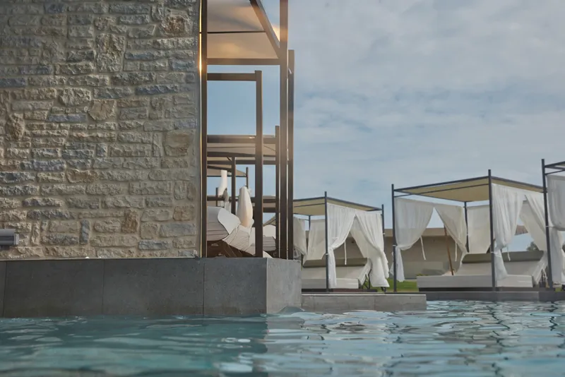 Architectural stone exterior cladding for hotel and resort design